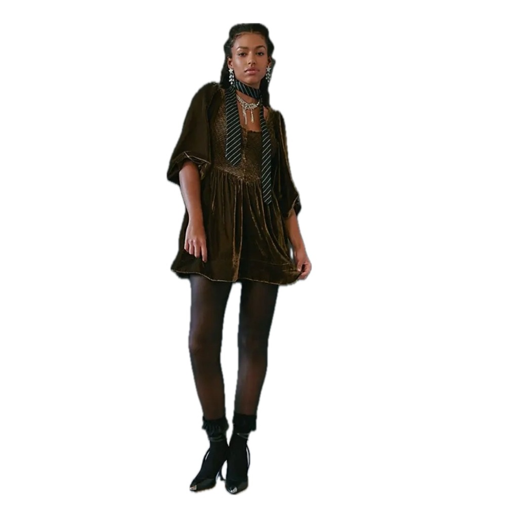 Free People | NWOT Farrier Velvet Mini Dress